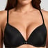 Plunge Padded Underwired Bra, Black