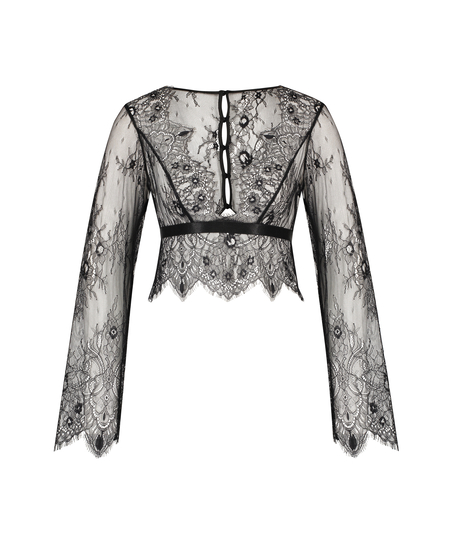 All-over Lace Top, Black