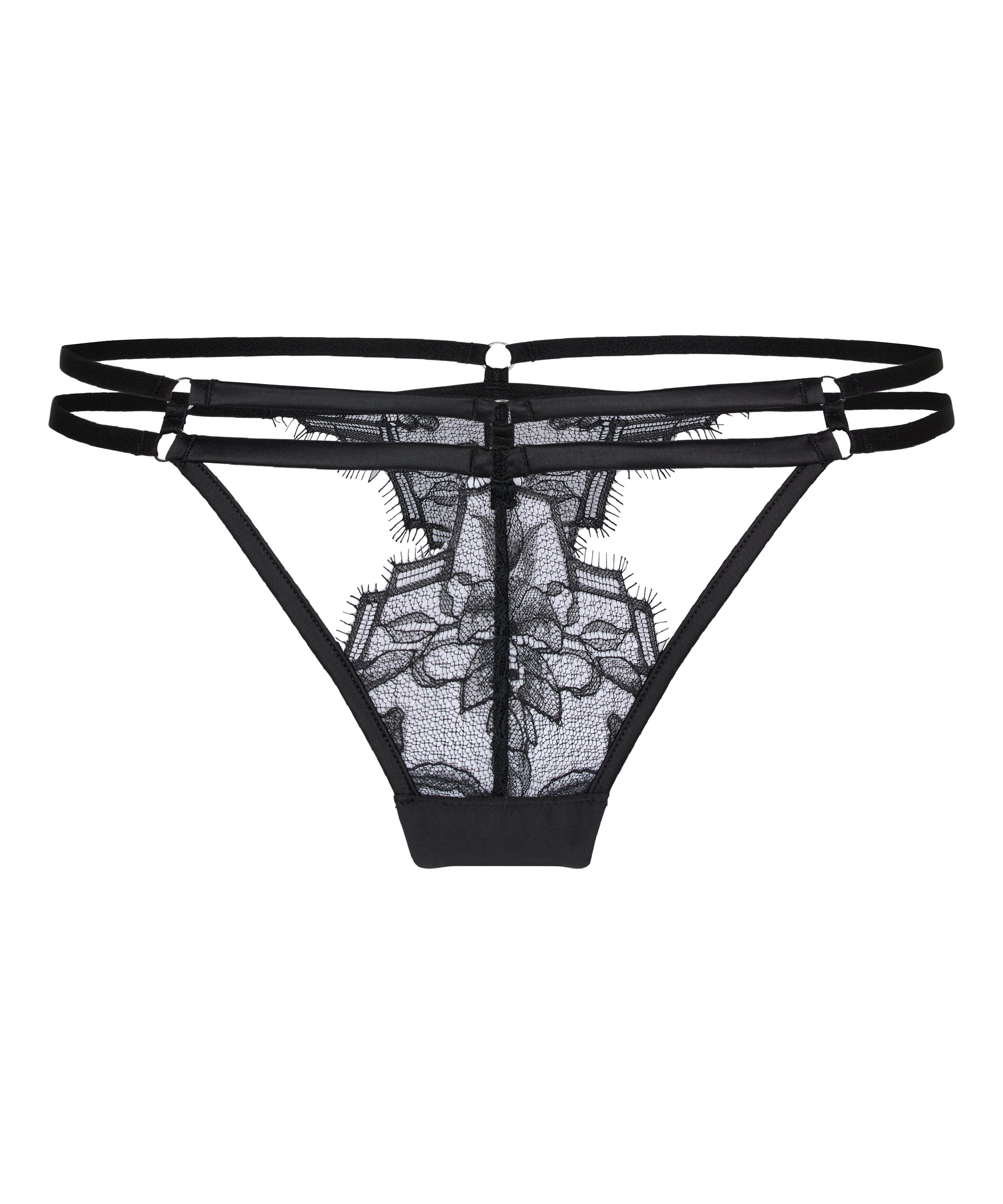 Highleg Thong Bea, Black, main