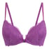Marine Padded Push-Up Underwired Bra, Purple