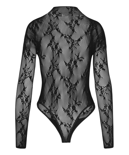 All Over Lace Body, Black