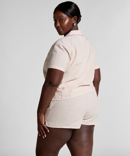 Jacket Linen Check, White