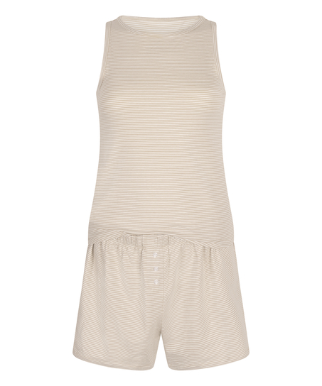 Pyjamaset Singlet Jersey, Beige
