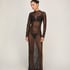 Slipdress Allover Lace, Black