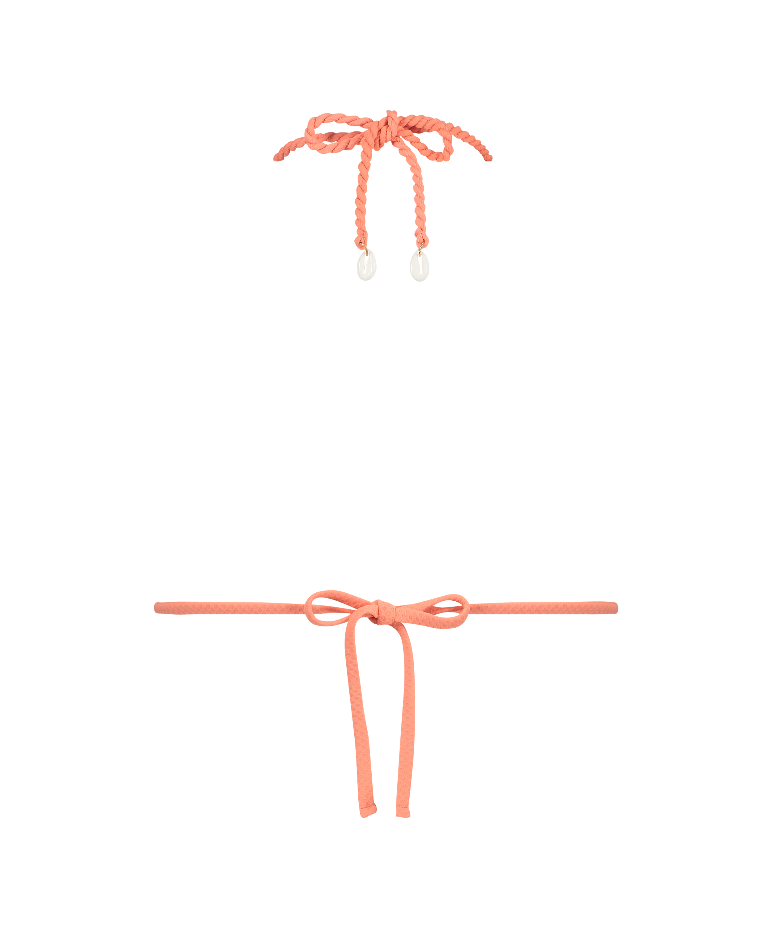 Peachy Triangle Bikini Top, Orange, main