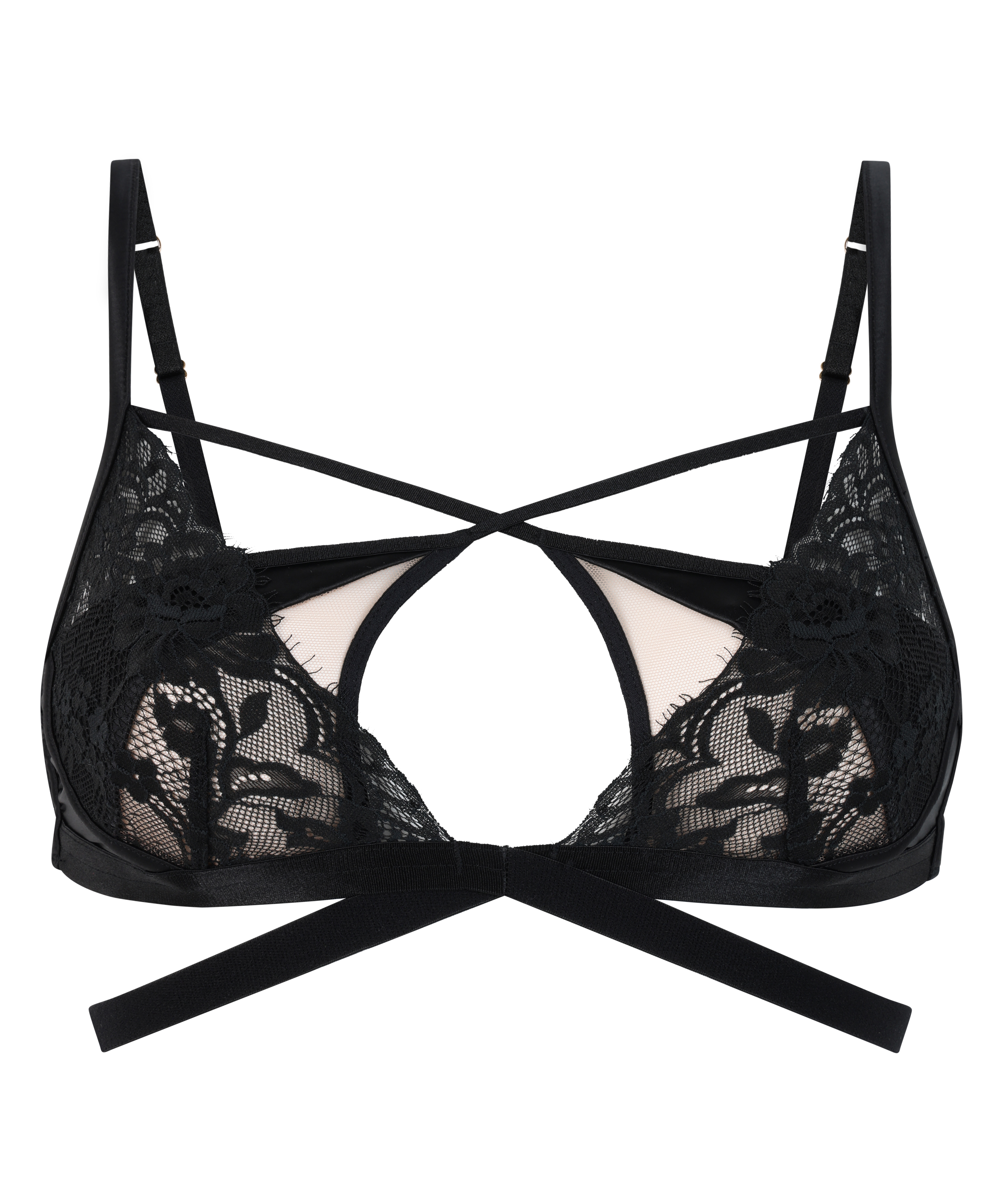 Nisha Bralette, Black, main