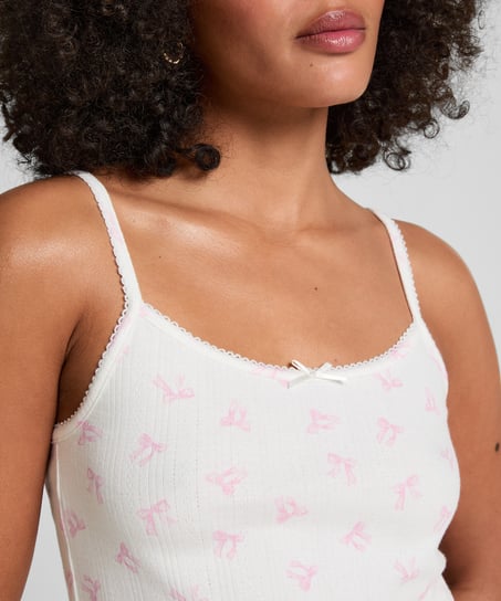 Cami Pointelle, White