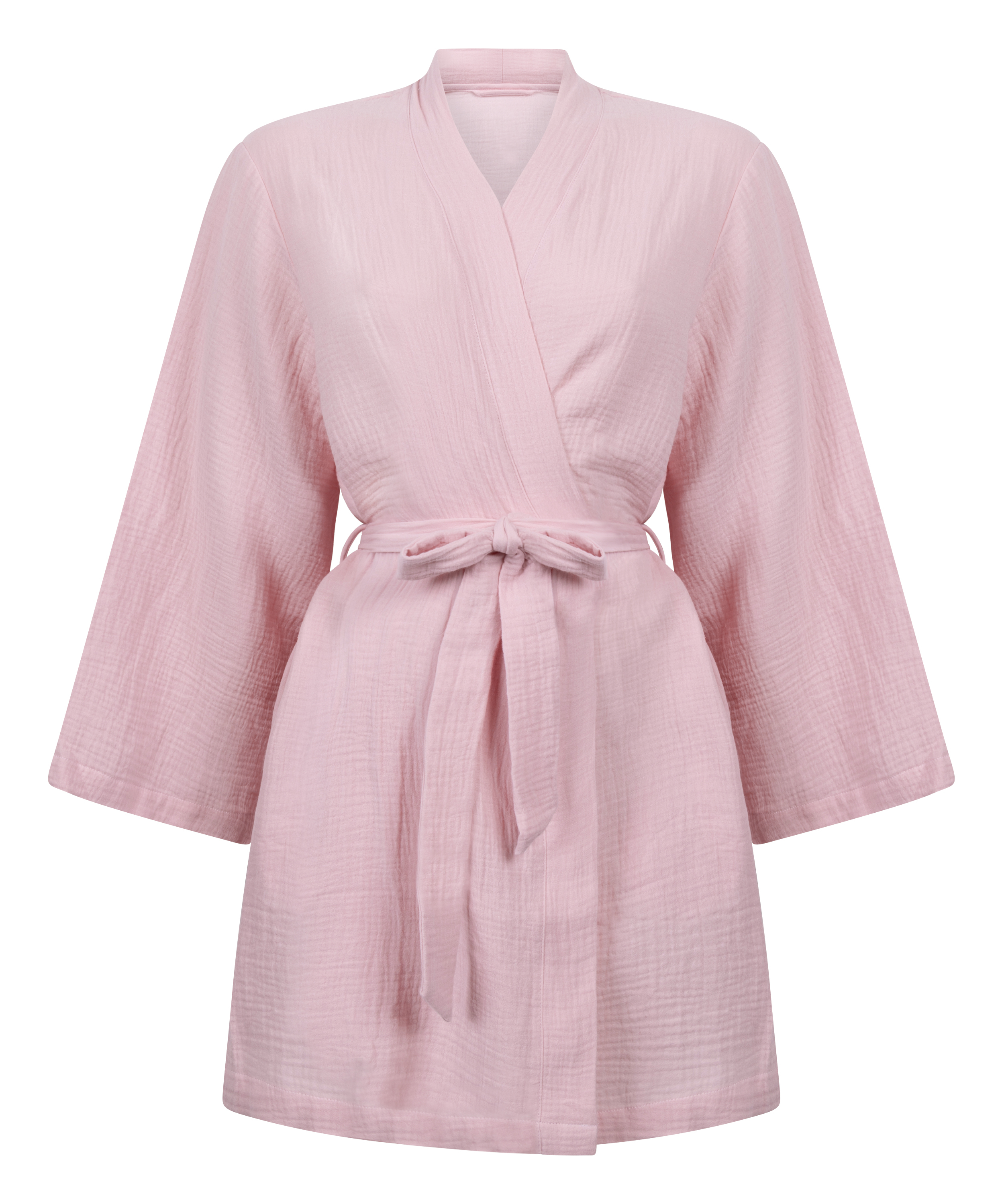Muslin Robe Short, Pink, main