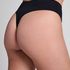 High Waisted Thong Smooth, Black