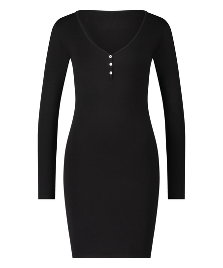 Henley Nightshirt, Purple