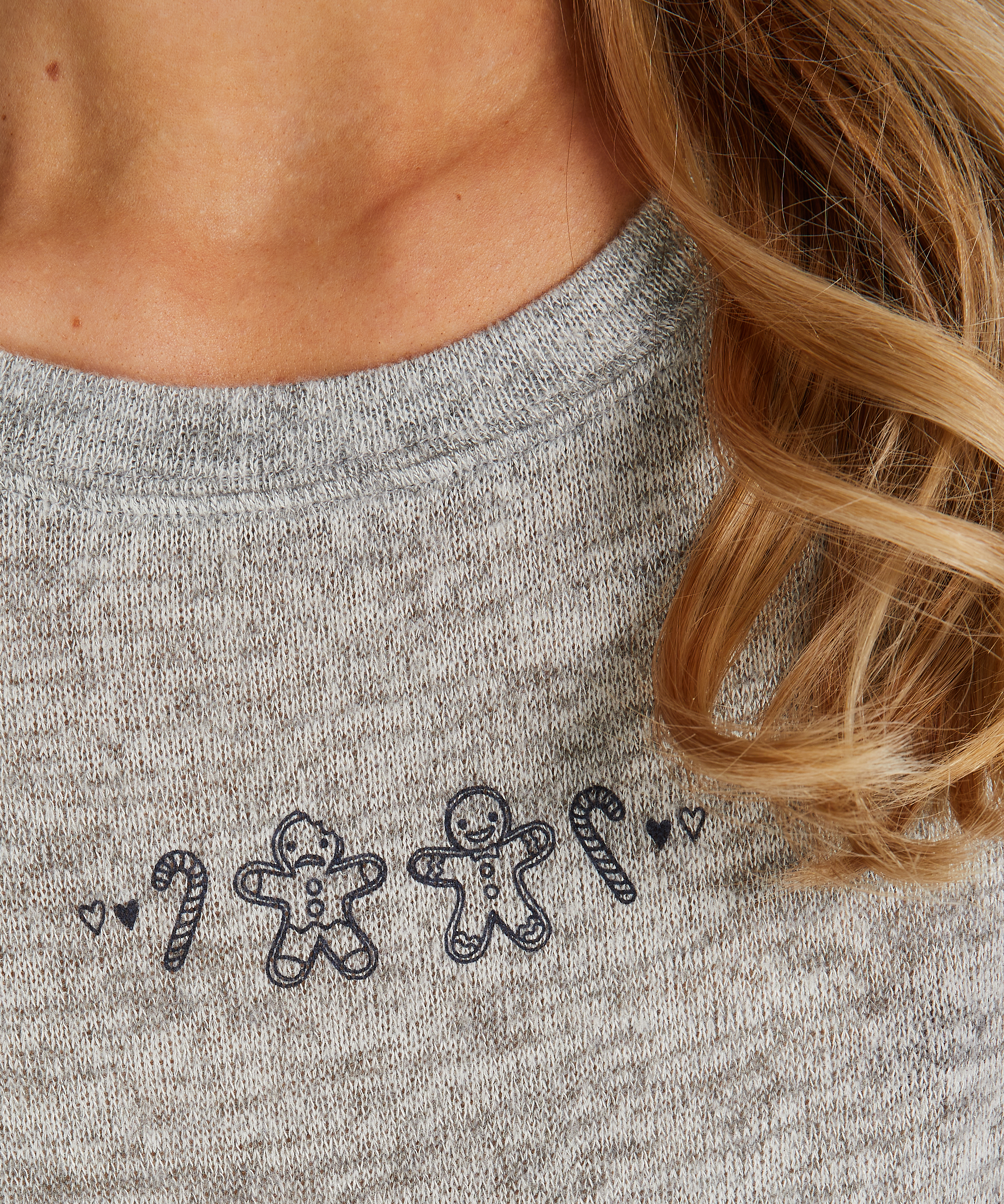 Long jersey pyjama set Gift Set, Gray, main