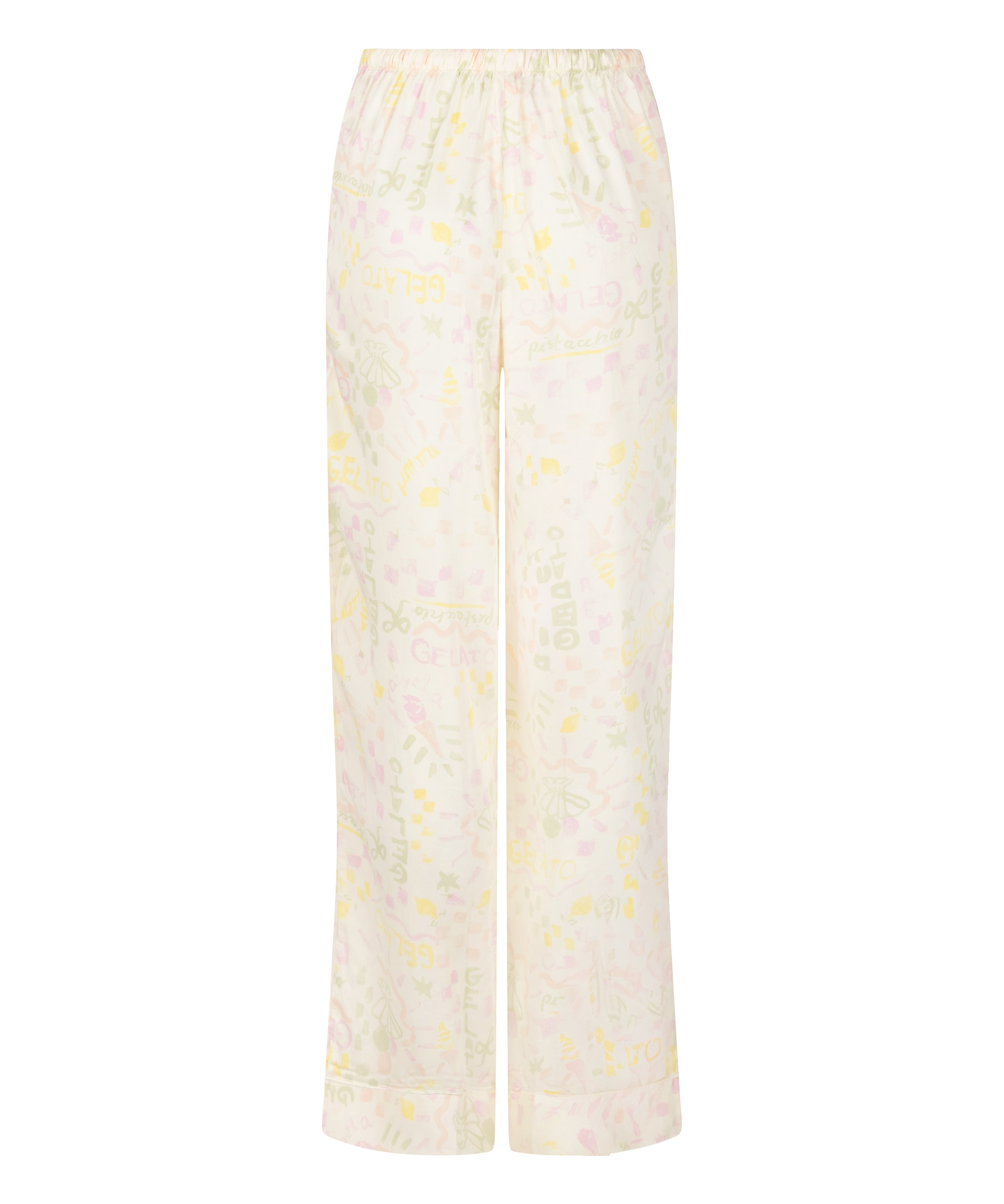 Satin Trousers, White, main