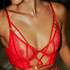 Noeki Non-Padded Longline Underwired Bra, Red