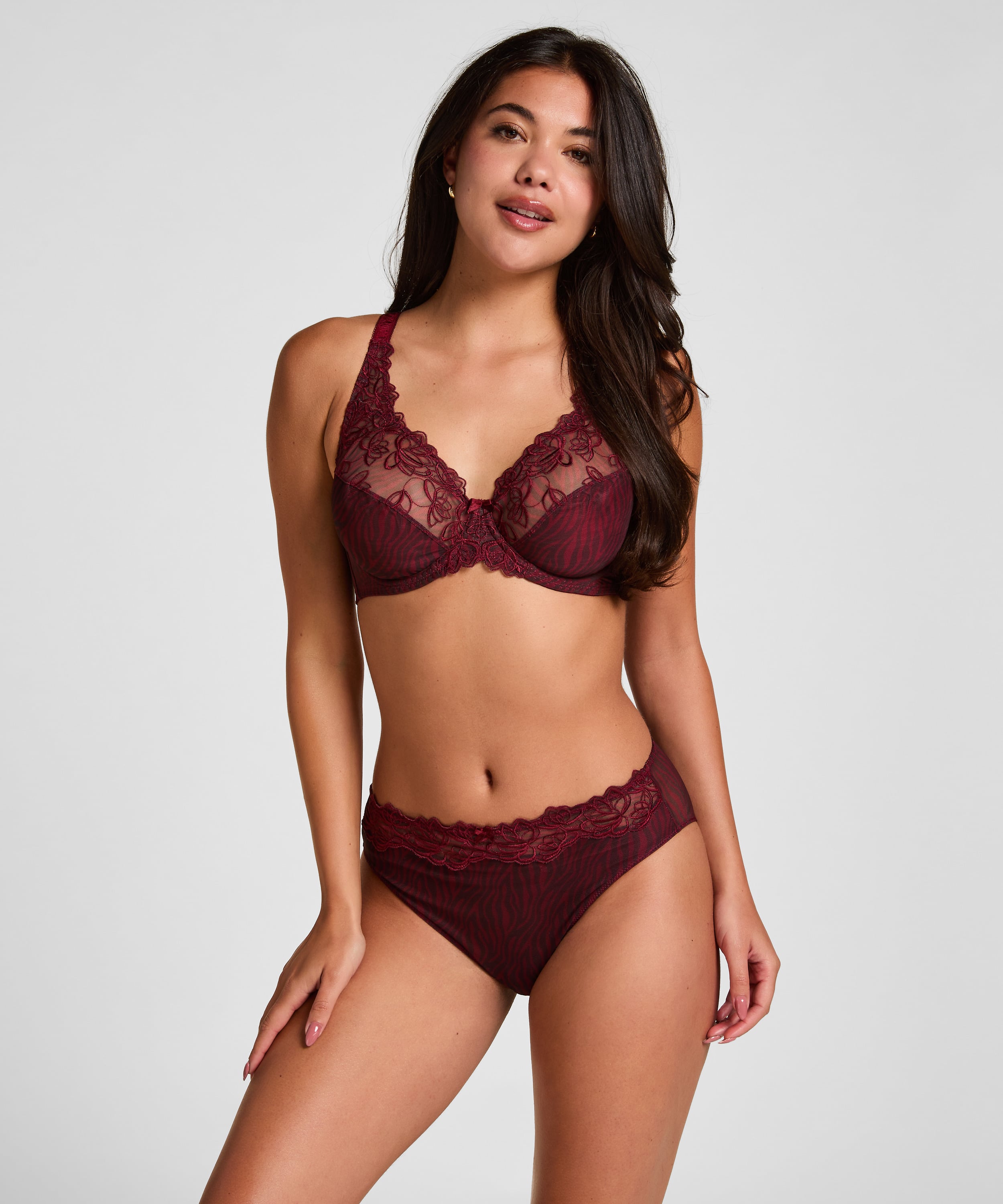 Diva Non-Padded Underwired Bra, Red, main