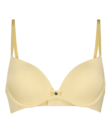 Plunge Padded Underwired Bra, Yellow