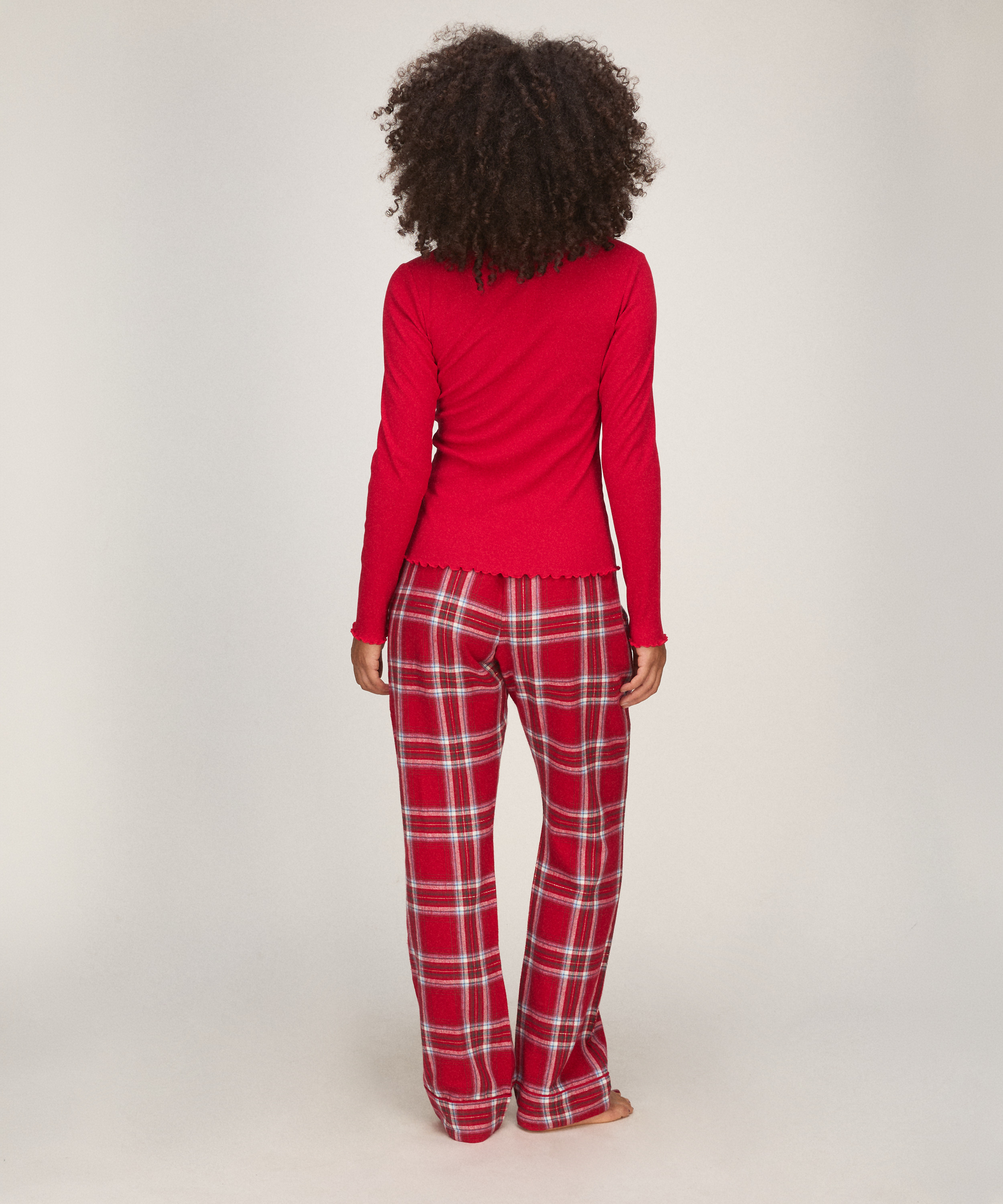 Petite Flannel Pyjama Pants, Red, main