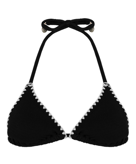 Kenya Triangle Bikini Top, Black