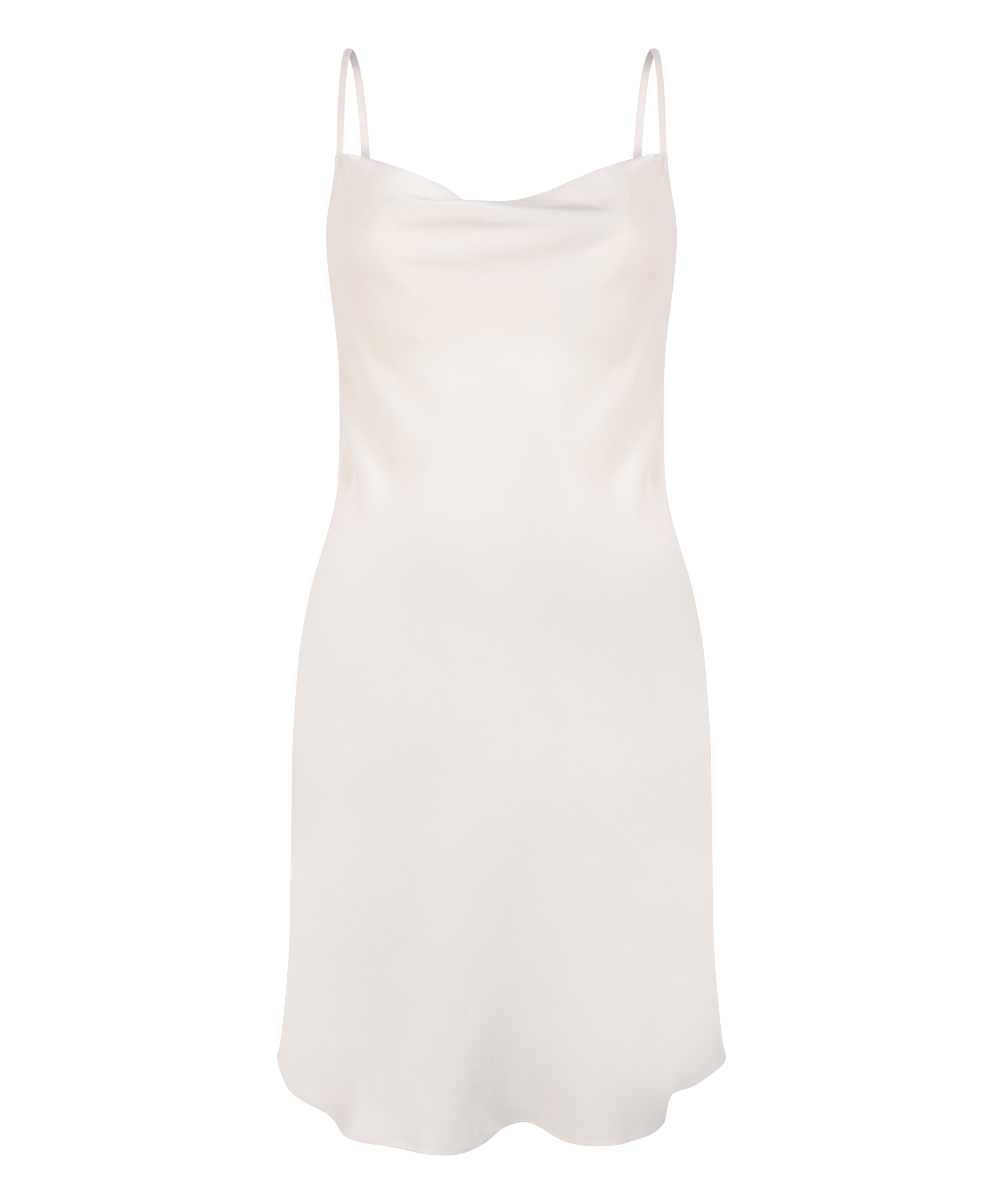 Slipdress Satin Minimal, White, main