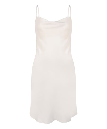 Slipdress Satin Minimal, White
