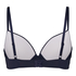 Plunge Padded Underwired Bra, Blue