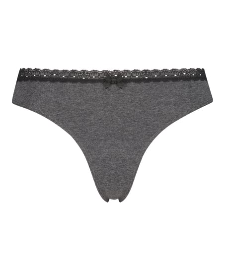 Cotton thong, Gray