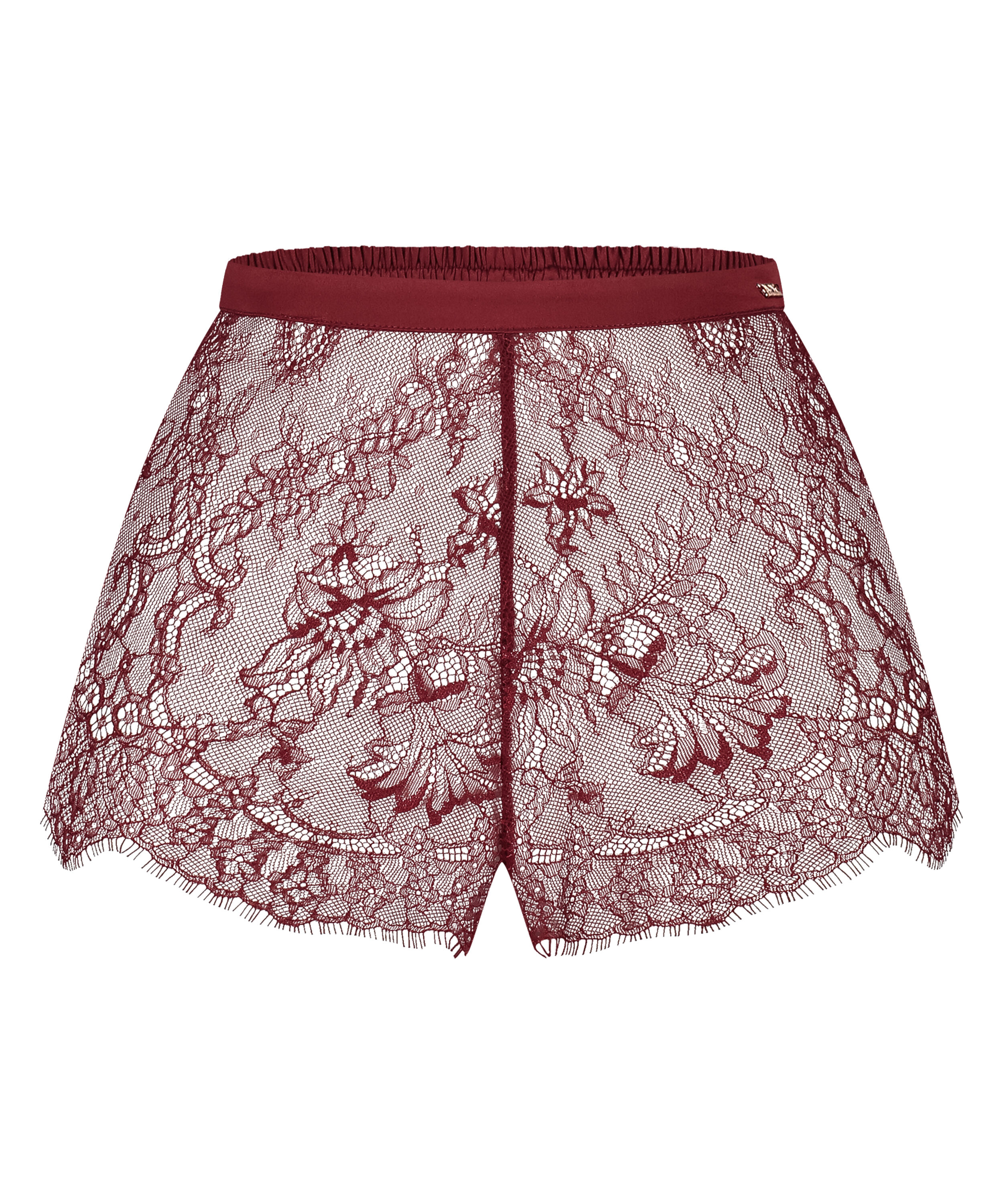 Delphine Lace Shorts, Red