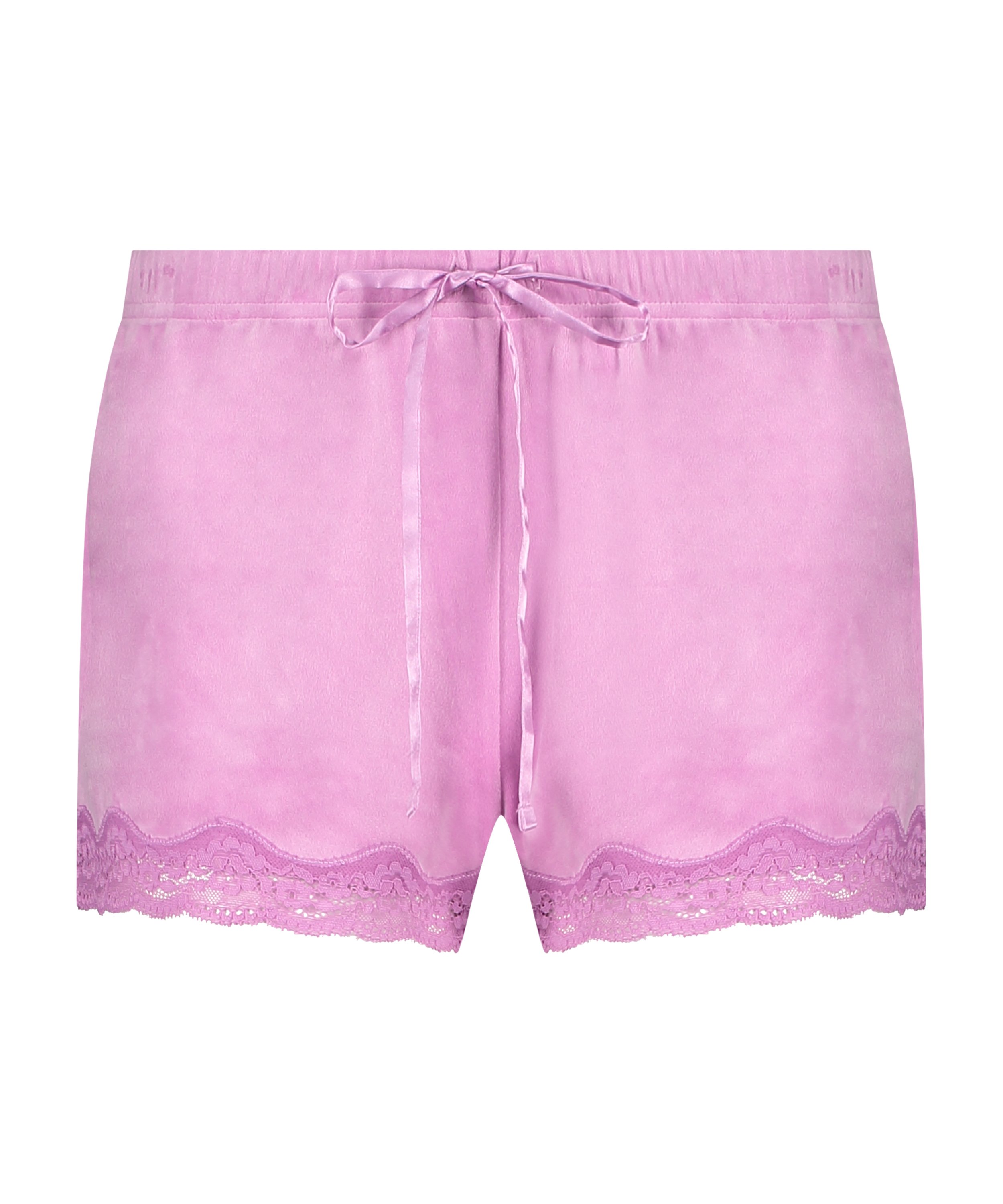 Velvet lace shorts, Pink, main