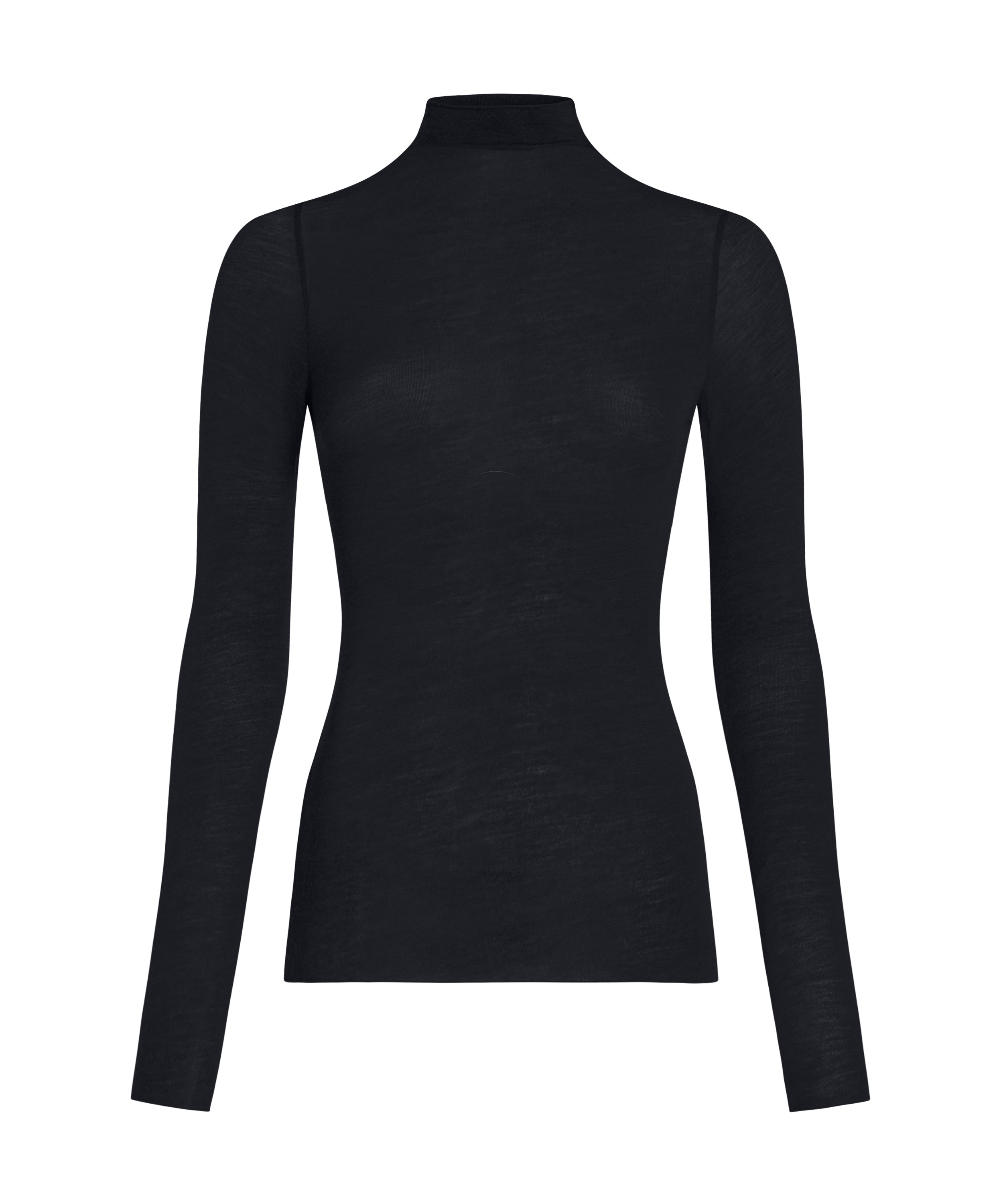 super soft Turtleneck shirt with Cashmere, Black, main