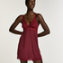 Grafic jersey lace slip dress, Purple
