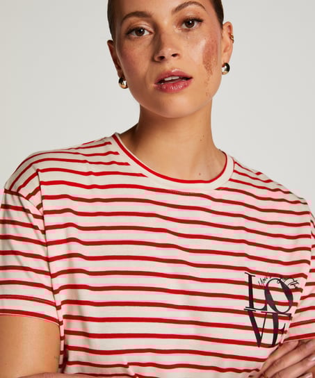 Round Neck Nightshirt, Red