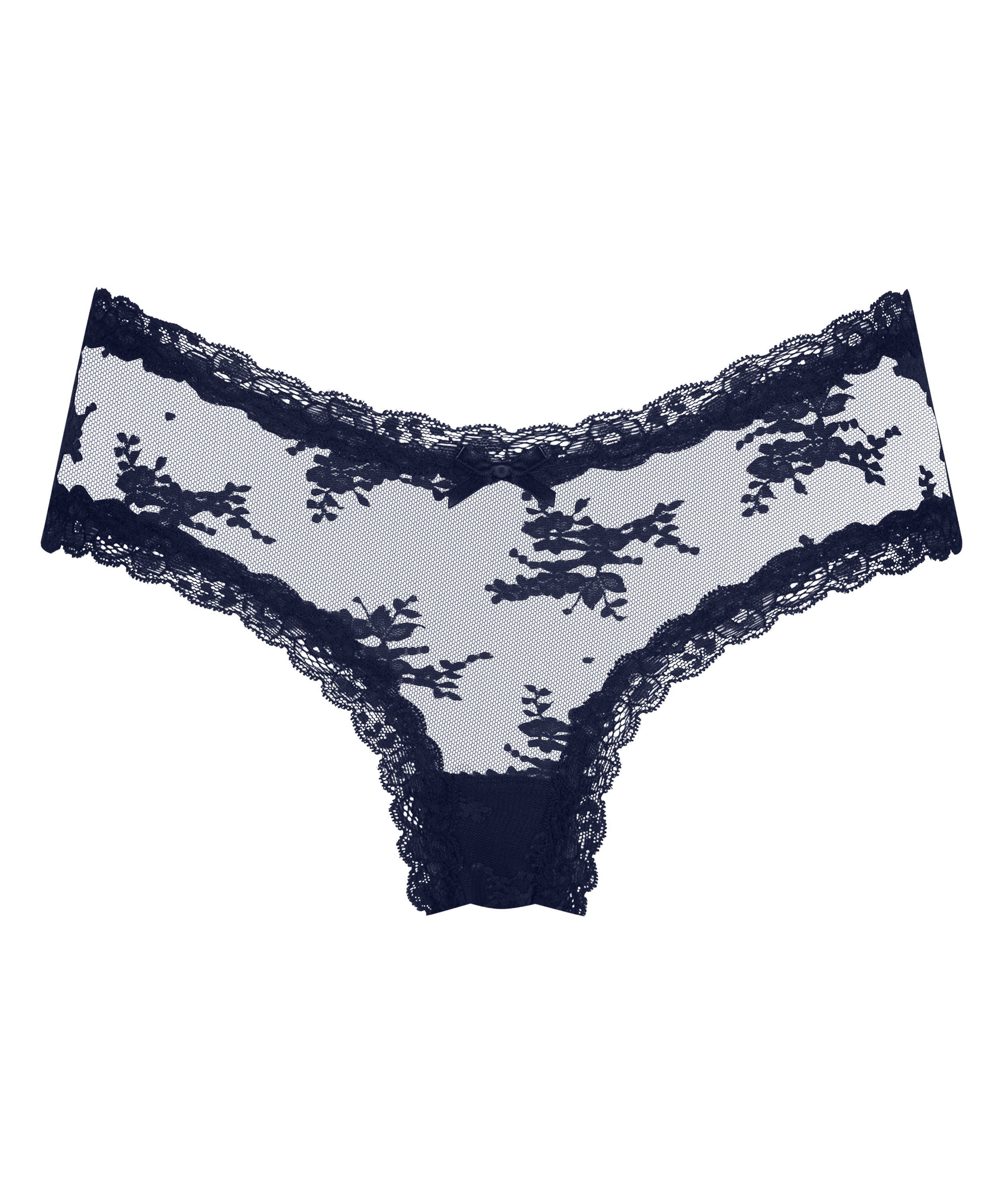 V-shaped Brazilian knickers mesh, Blue, main