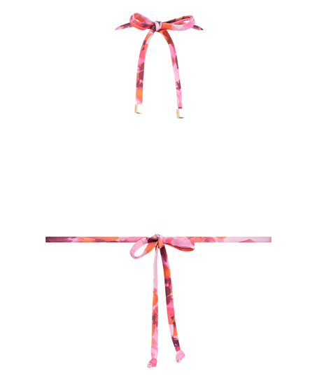 Floral Triangle Bikini Top, Pink