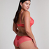 Cherry Padded Underwired Push-Up Bra, Pink