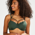 Scallop Glam Padded Underwired Bikini Top, Green