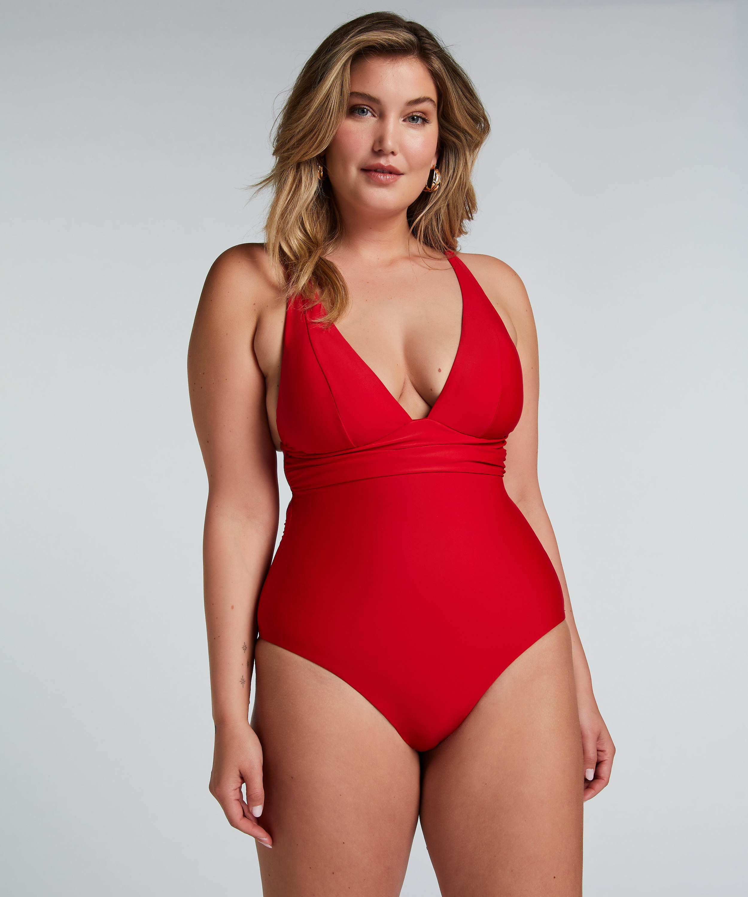 Luxe Shaping Swimsuit, Red, main
