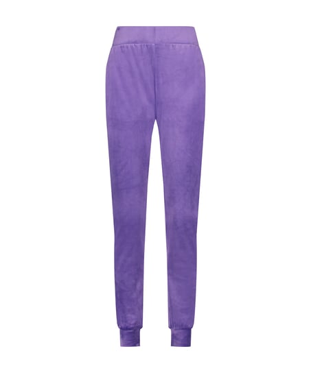 Velours Jogging Pants, Purple