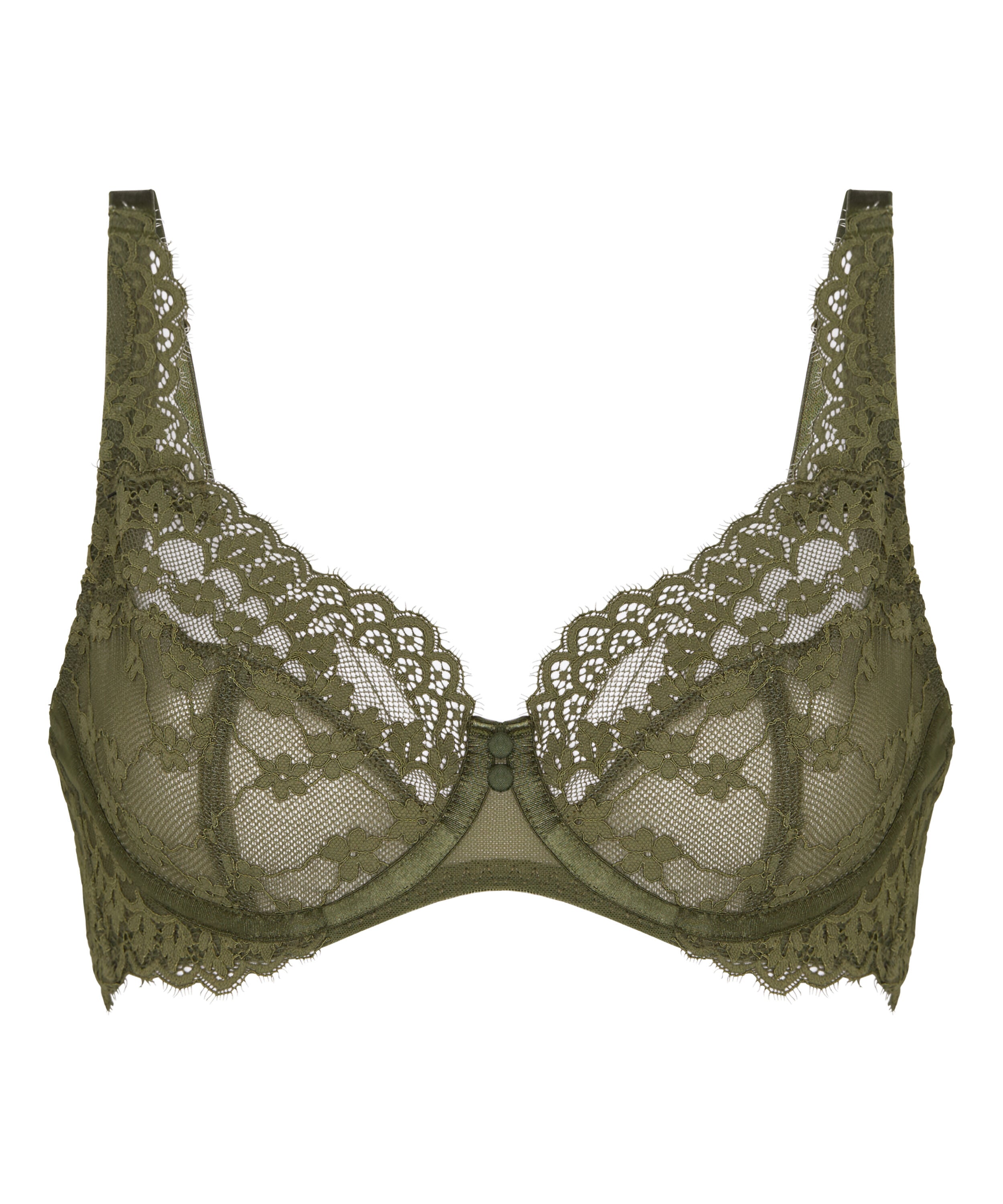 Daisy Non-Padded Underwired Bra, Green