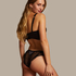 Nicole Padded Underwired Longline Bra, Black