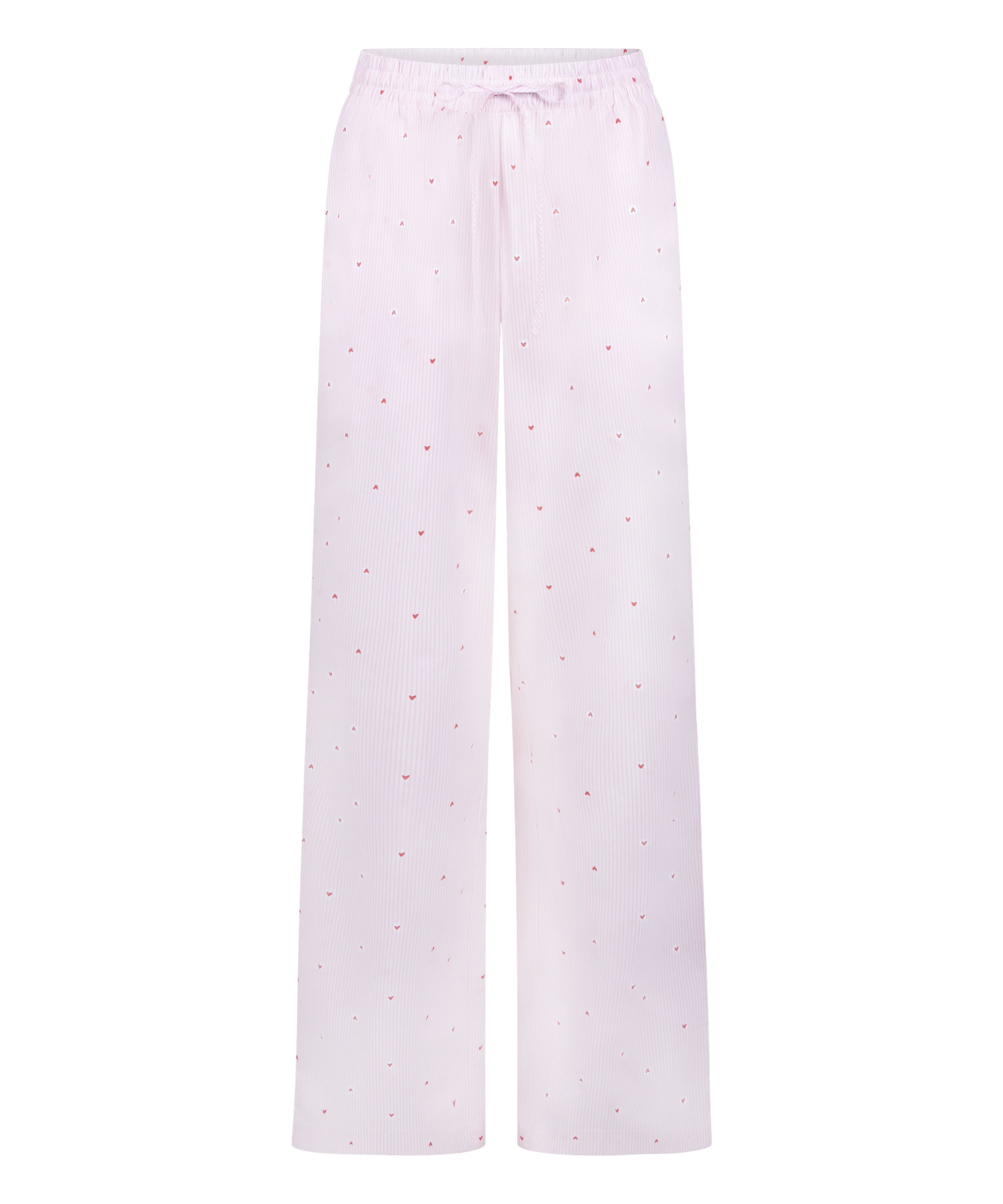 Pant Cotton Stripe Heart, White, main