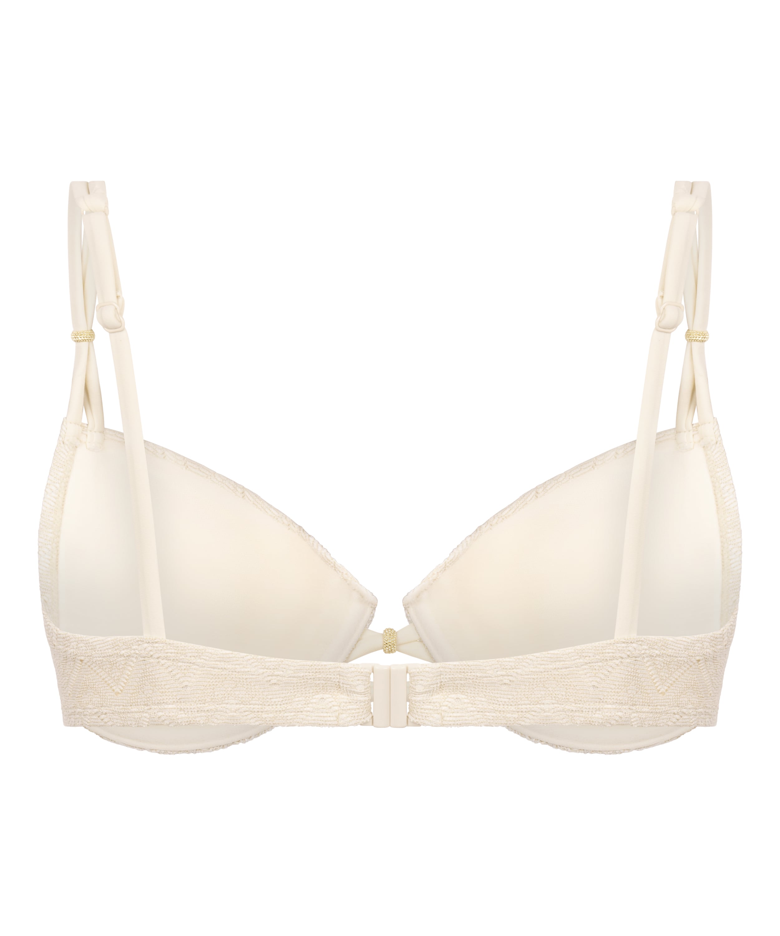 Crochet Bikini Top, White, main