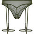 Isabelle High-Waisted Highleg Thong, Green