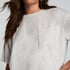 Short-sleeve velours top, Gray