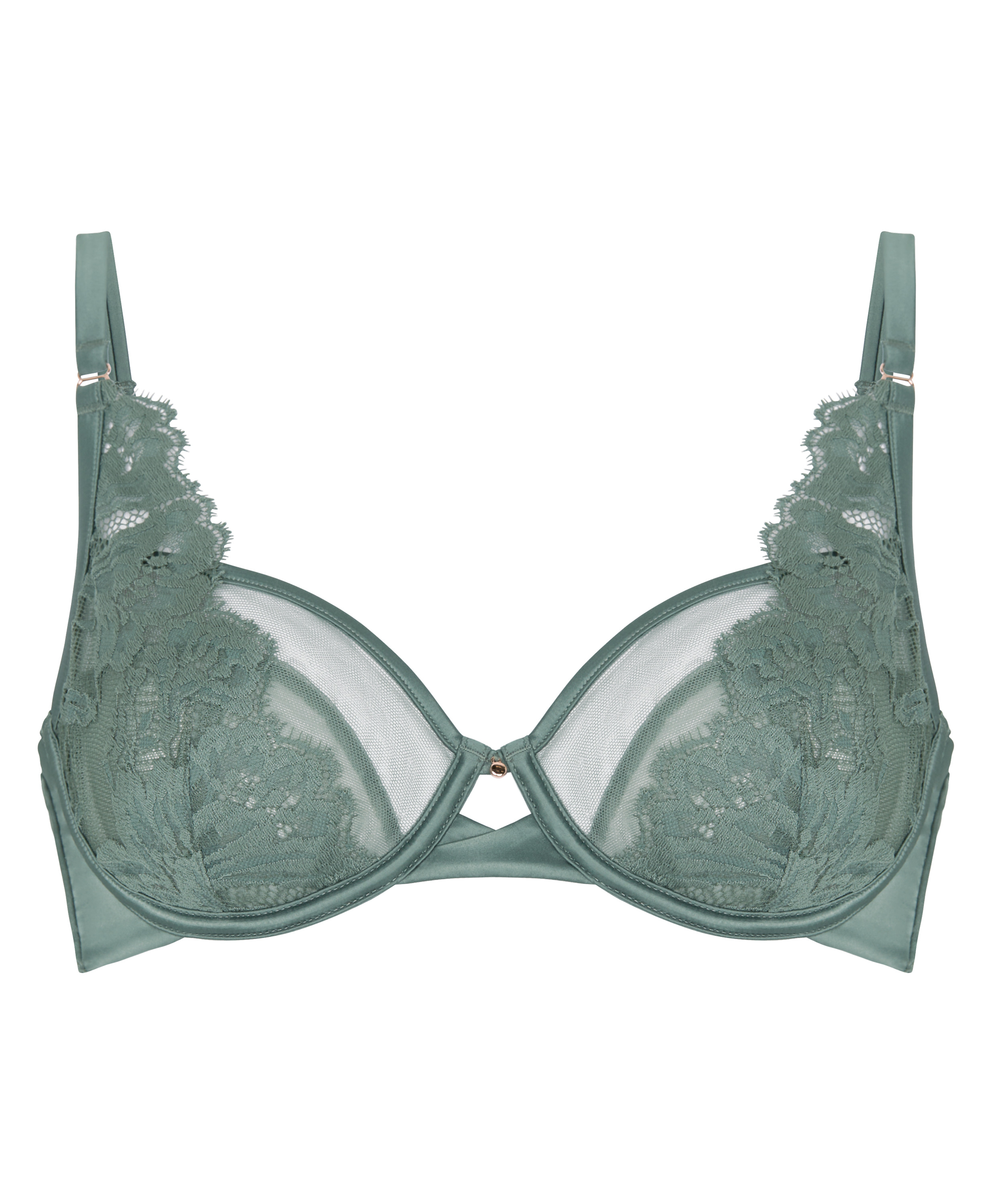 Grace Non-Padded Underwired Bra, Green, main