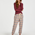Petite Twill Check Pyjama Pants, Beige