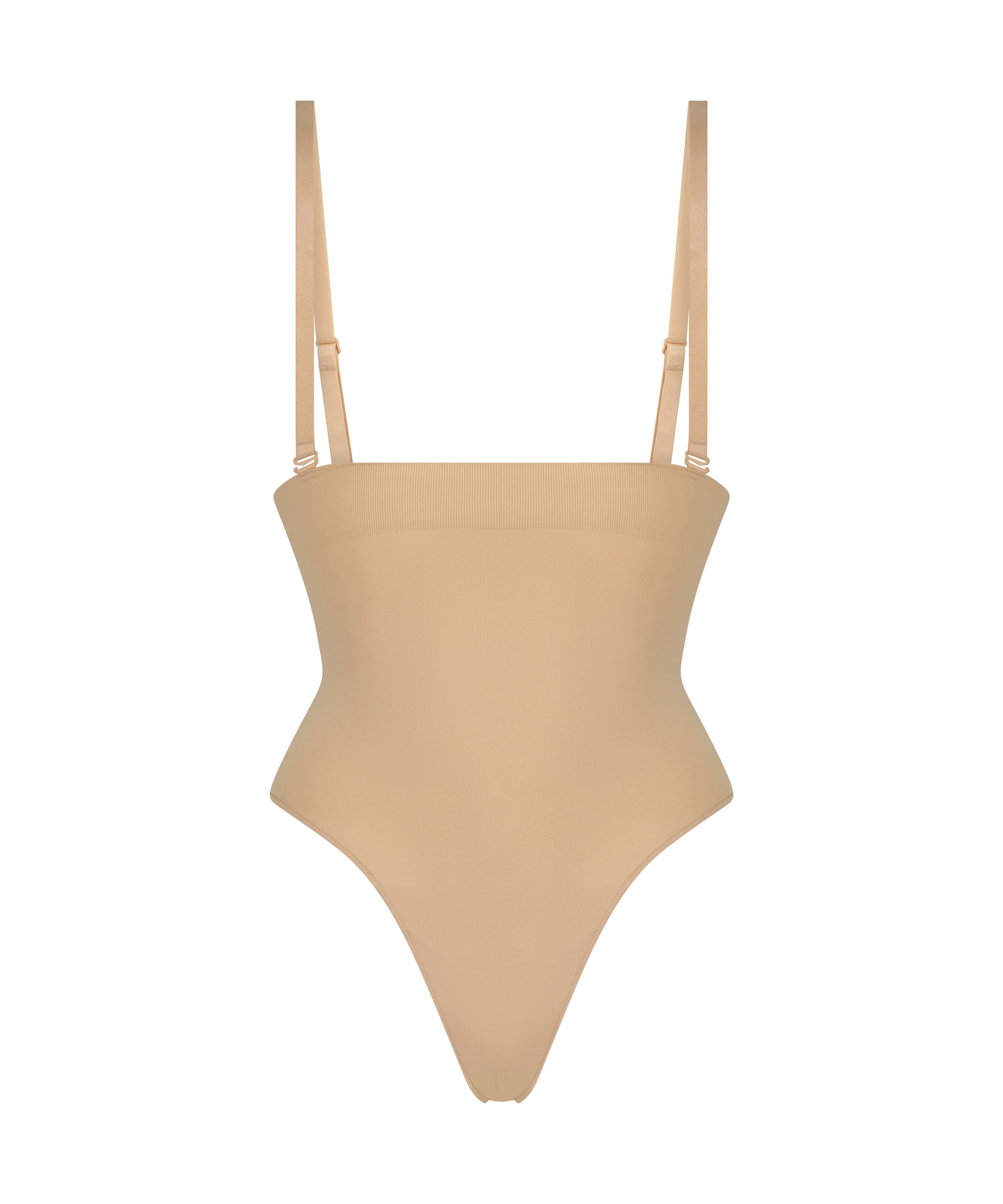 Seamless Enhancing High Waisted Thong, Beige, main