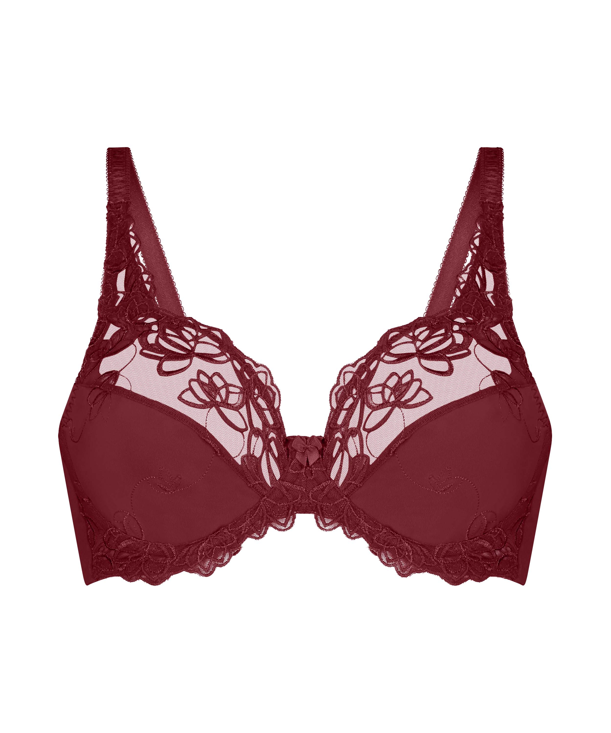 Diva Non-Padded Underwired Bra, Red, main