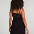 Nora Lace Slip Dress, Black