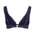 Scallop non-padded underwired bikini top, Blue