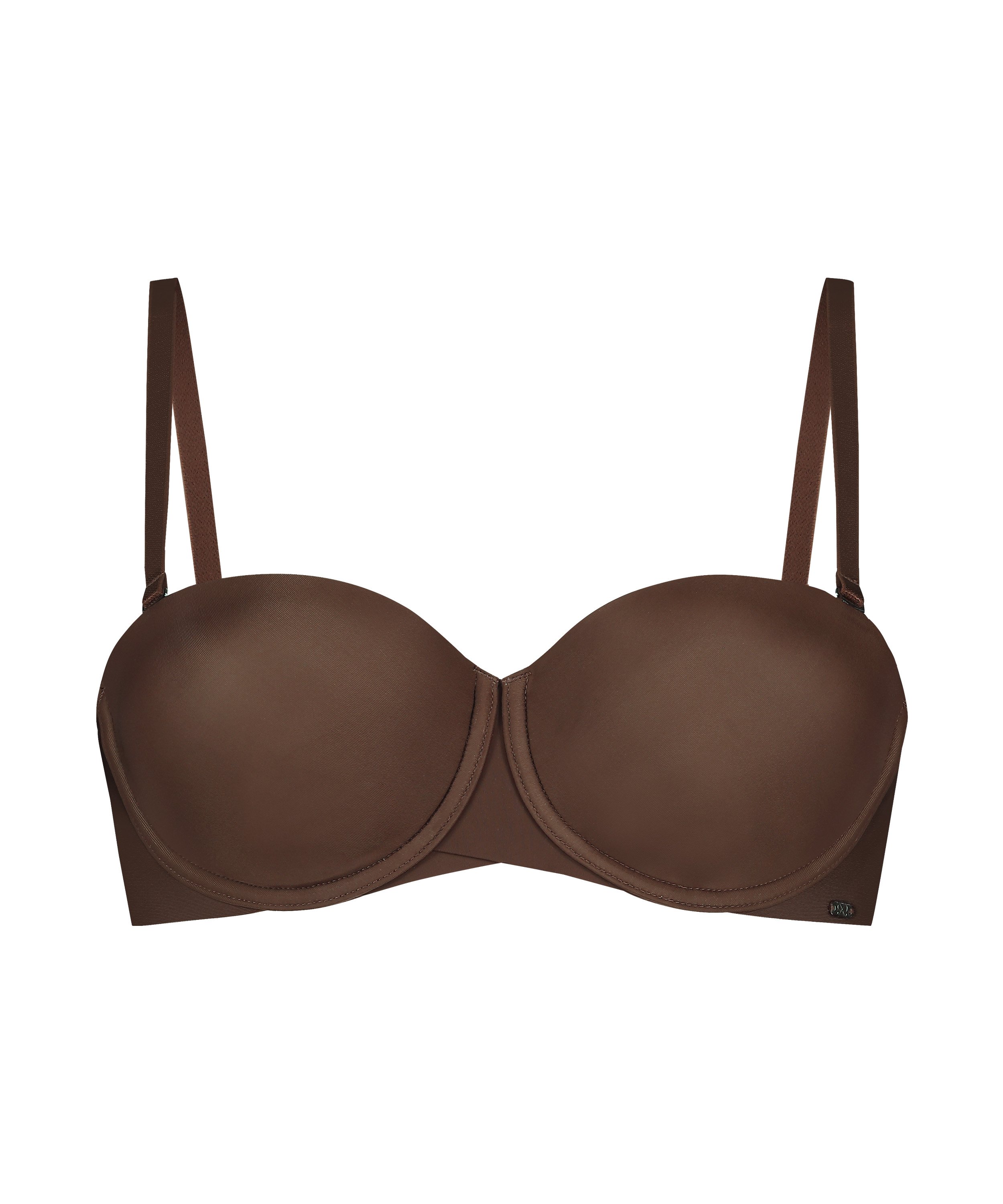 Jane Padded Strapless Underwired Bra, Brown, main