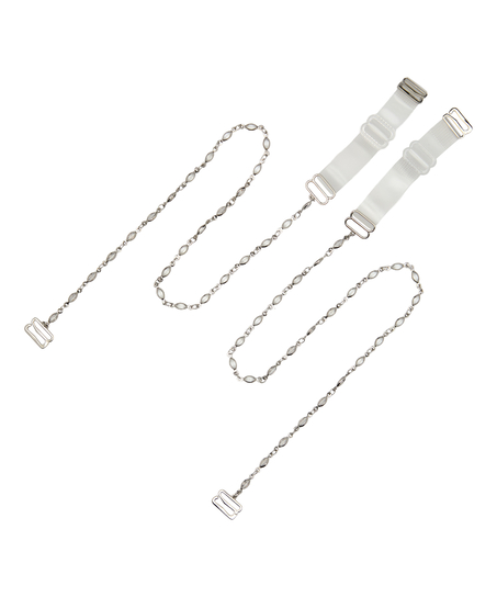 Jewel Bra Straps, Gray